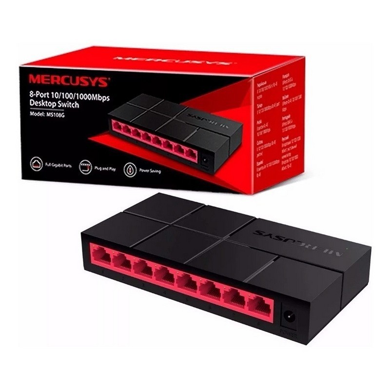 SWITCH 8 PUERTOS GIGABIT MS108G